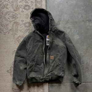 Sold - Carhartt Olive Hooded Jacket